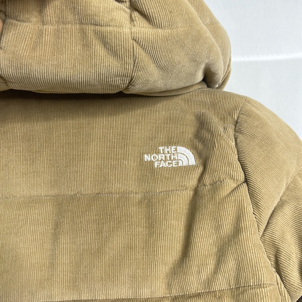 The North Face Moondoggy corduroy quilted fuzzy down feather puffer jacket coat - Picture 9 of 9